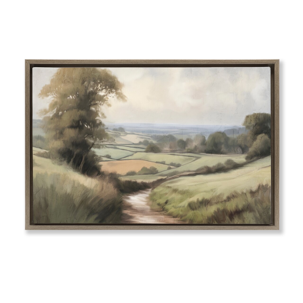 Stupell Industries Country Walk Path Framed Floater Canvas Wall Art Design by Kim Allen